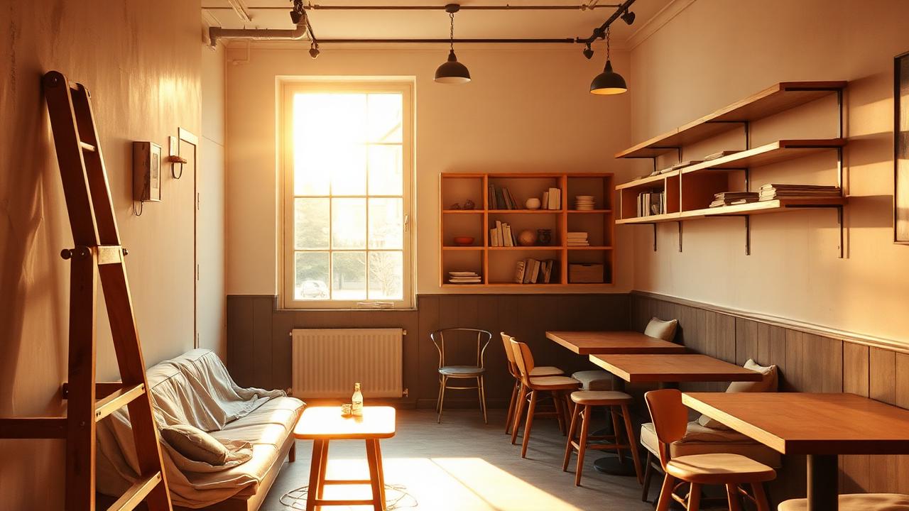Café-Interieur wenige Wochen vor der Eröffnung